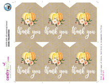Pumpkin Thank You Favor Tags - Pumpkin Wedding Favors - Pumpkin Baby Shower Tag - INSTANT DOWNLOAD - CraftyKizzy