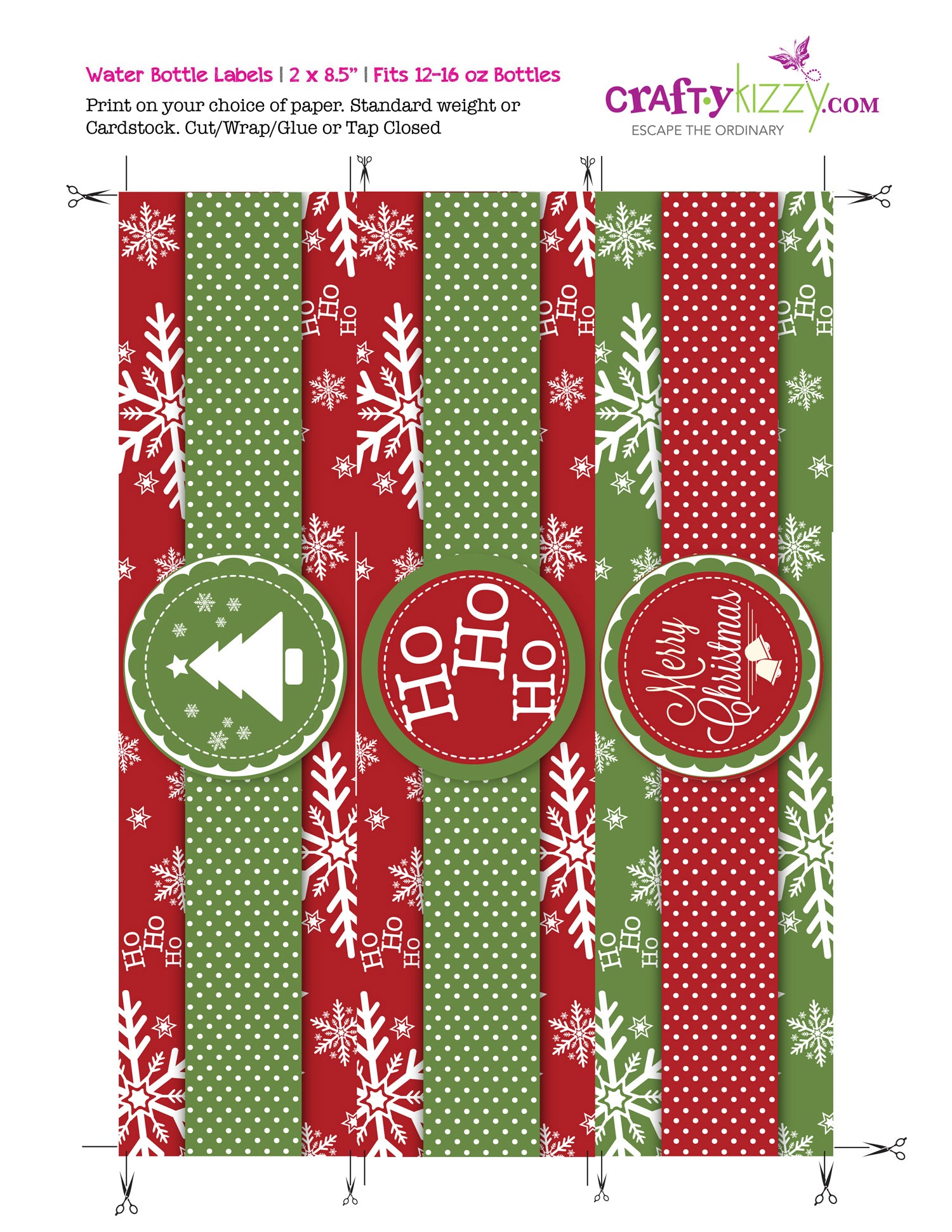 christmas-water-bottle-label-xmas-wrapper-red-green-christmas-part-craftykizzy for Free Printable Water Bottle Labels For Christmas Christmas Water Bottle Label - Xmas Wrapper - Red Green Christmas Part – CraftyKizzy for Free Printable Water Bottle Labels For Christmas