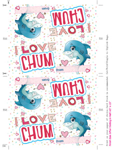I love CHUM valentines loot bag toppers