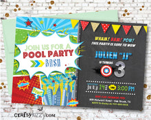 Pool party bash invitation