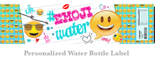 EMOJI Water Bottle Labels Birthday Party Printable Labels DIY Party Favor Decoration INSTANT DOWNLOAD - CraftyKizzy
