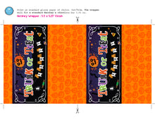 Trunk Or Treat Chocolate Bar Wrapper - Halloween Candy Bar Label - Trunk or Treat Party Favors - INSTANT DOWNLOAD