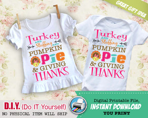 My First Thanksgiving Iron On Printable Decal - 1st Thanksgiving Outfit - Tribal Digital Transfer - INSTANT DOWNLOAD - CraftyKizzy