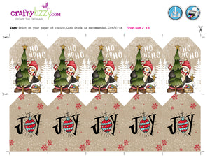 Rustic Christmas Gift Tags - Vintage Holiday Favor Tag - Party Favor Labels - INSTANT DOWNLOAD - CraftyKizzy