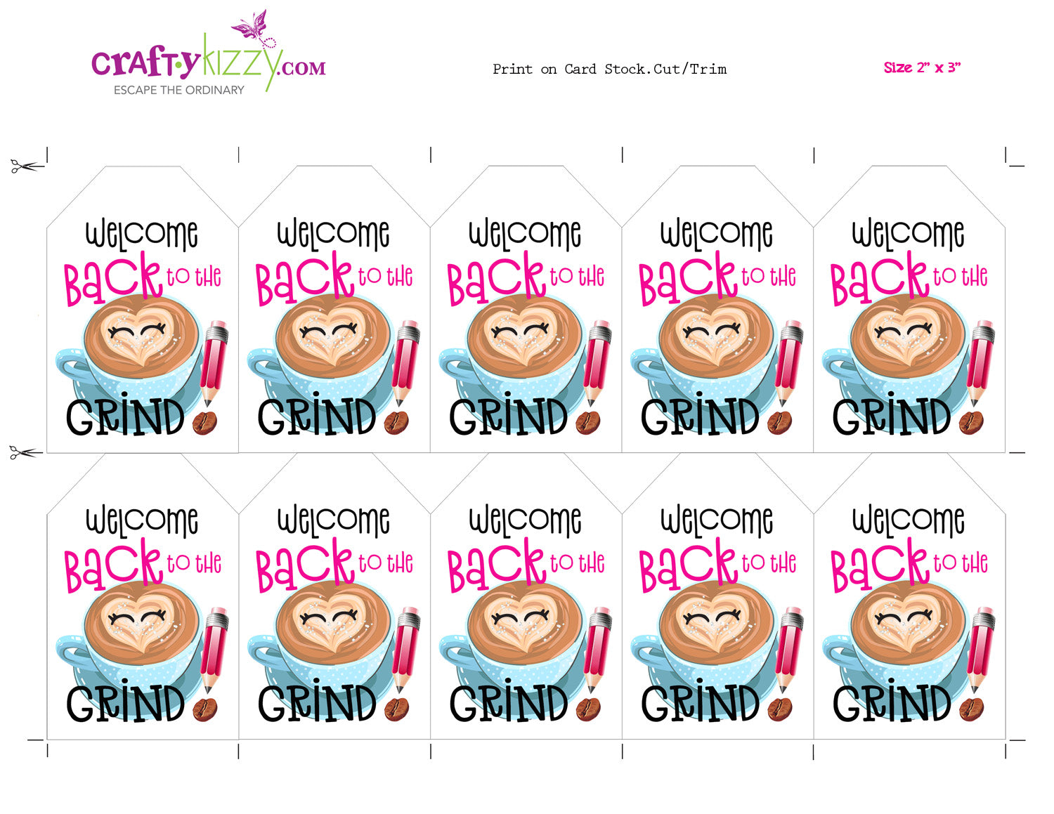 back-to-school-teacher-printable-gift-tags-back-to-the-grind-tag-craftykizzy for Welcome Back To The Grind Free Printable Back to School Teacher Printable Gift Tags - Back To The Grind Tag – CraftyKizzy for Welcome Back To The Grind Free Printable