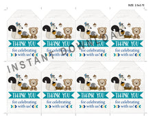 woodland baby shower thank you tags