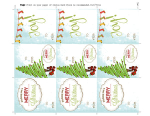 Merry Christmas Retro Gift Tags - Modern Joy Hang Tags - Includes Three Designs Favor Tags - INSTANT DOWNLOAD - CraftyKizzy