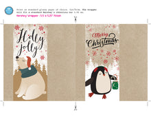Holly Jolly Christmas Candy Bar Label